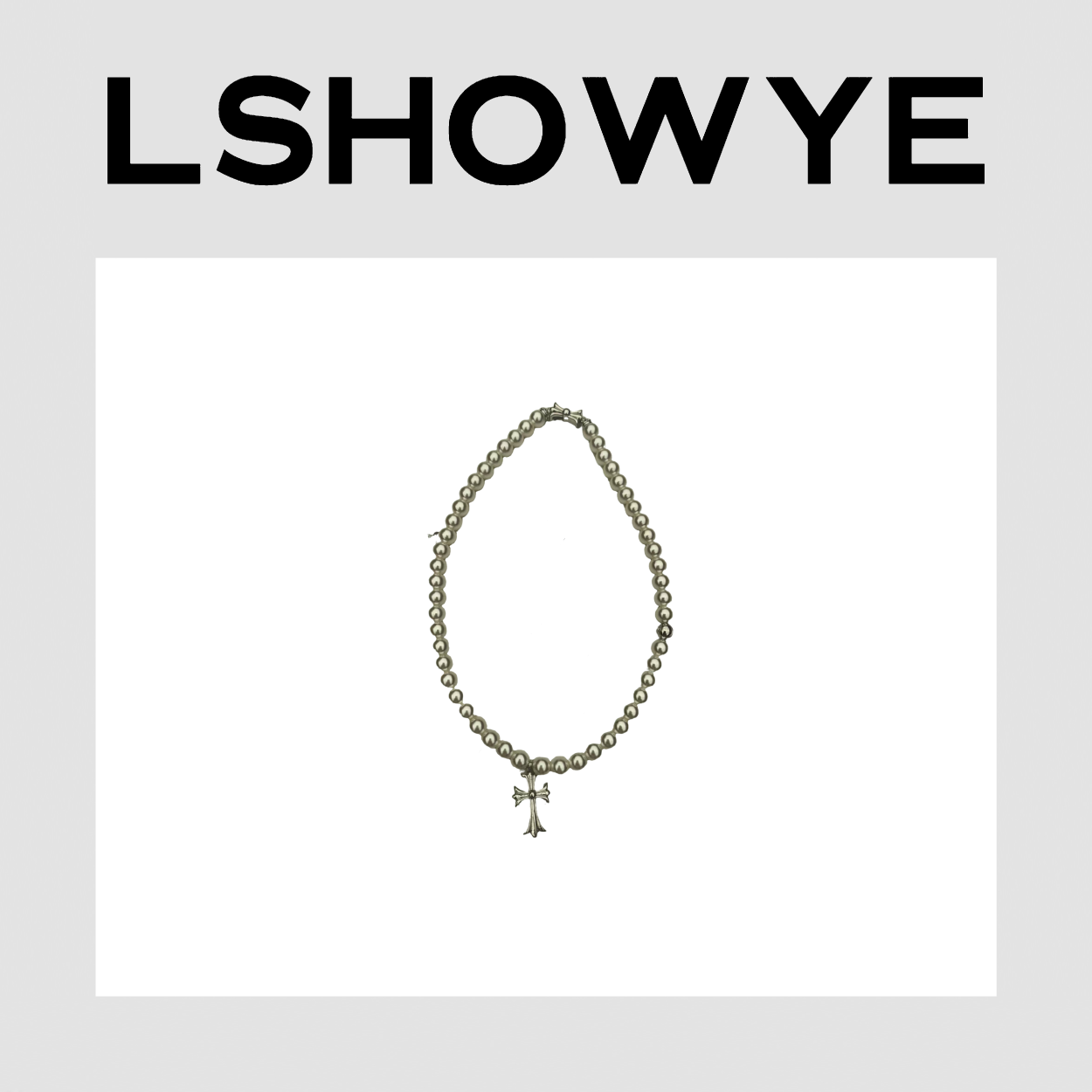 合金仿珍珠项链 LSHOWYE｜十字珍珠项链 X36810
