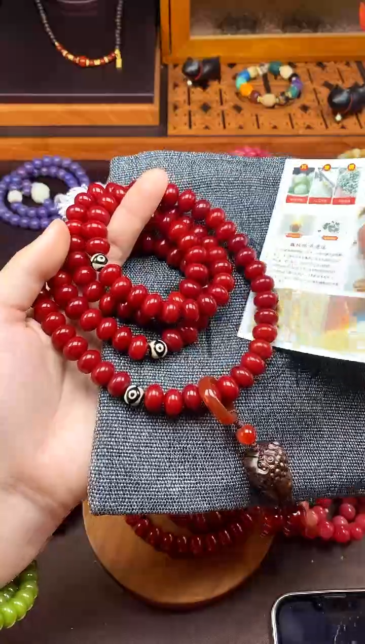 【闪购商品】白玉菩提手串红菩提108多圈款跑环 百搭精选款