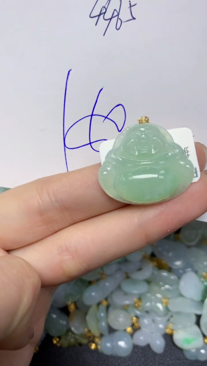 【闪购商品】翡翠颈饰18K金镶嵌天然翡翠A货