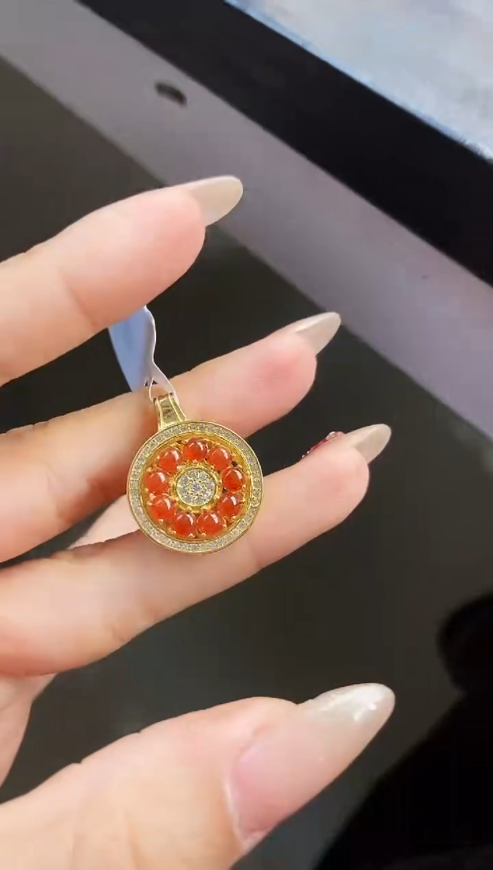 颈饰银S925镶嵌翡翠12