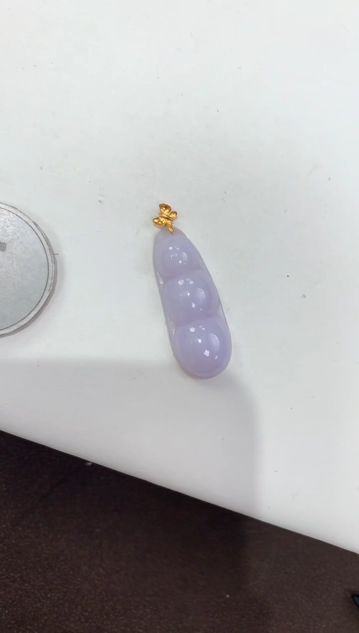 颈饰18K金镶嵌翡翠天然缅甸A货翡翠