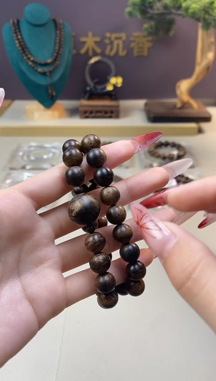 【闪购商品】沉香手串J越南芽庄白棋瘤疤10双圈