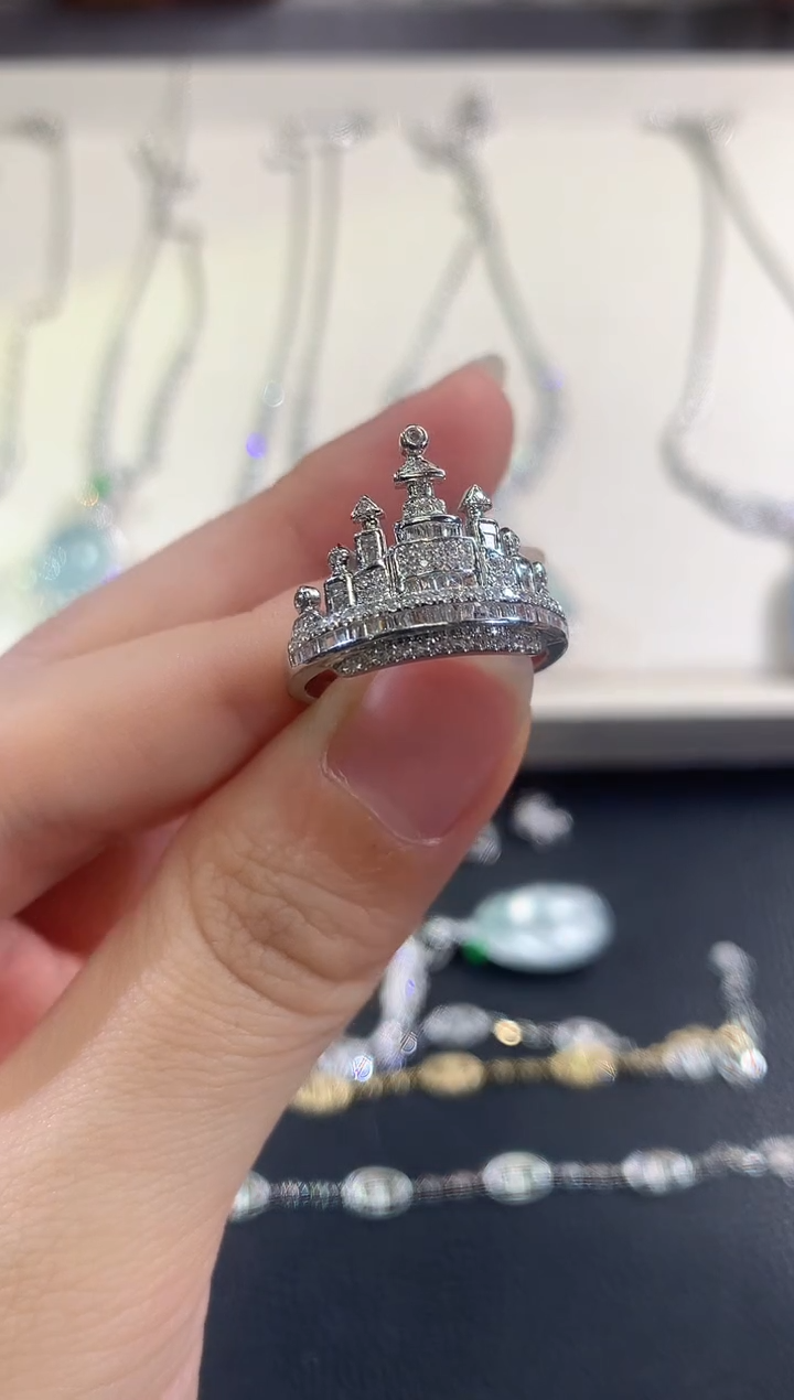 18K金镶嵌戒指/指环钻石c18多样性一件发货