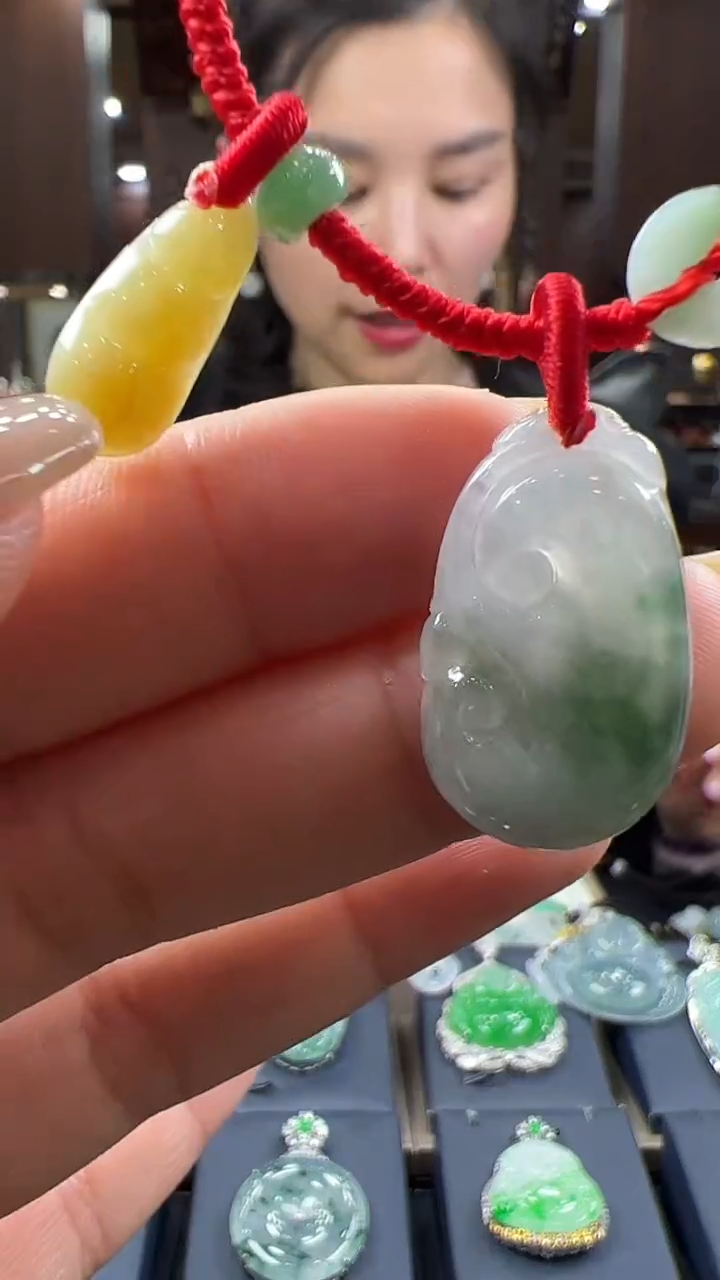 【闪购商品】翡翠挂件未镶嵌脚链