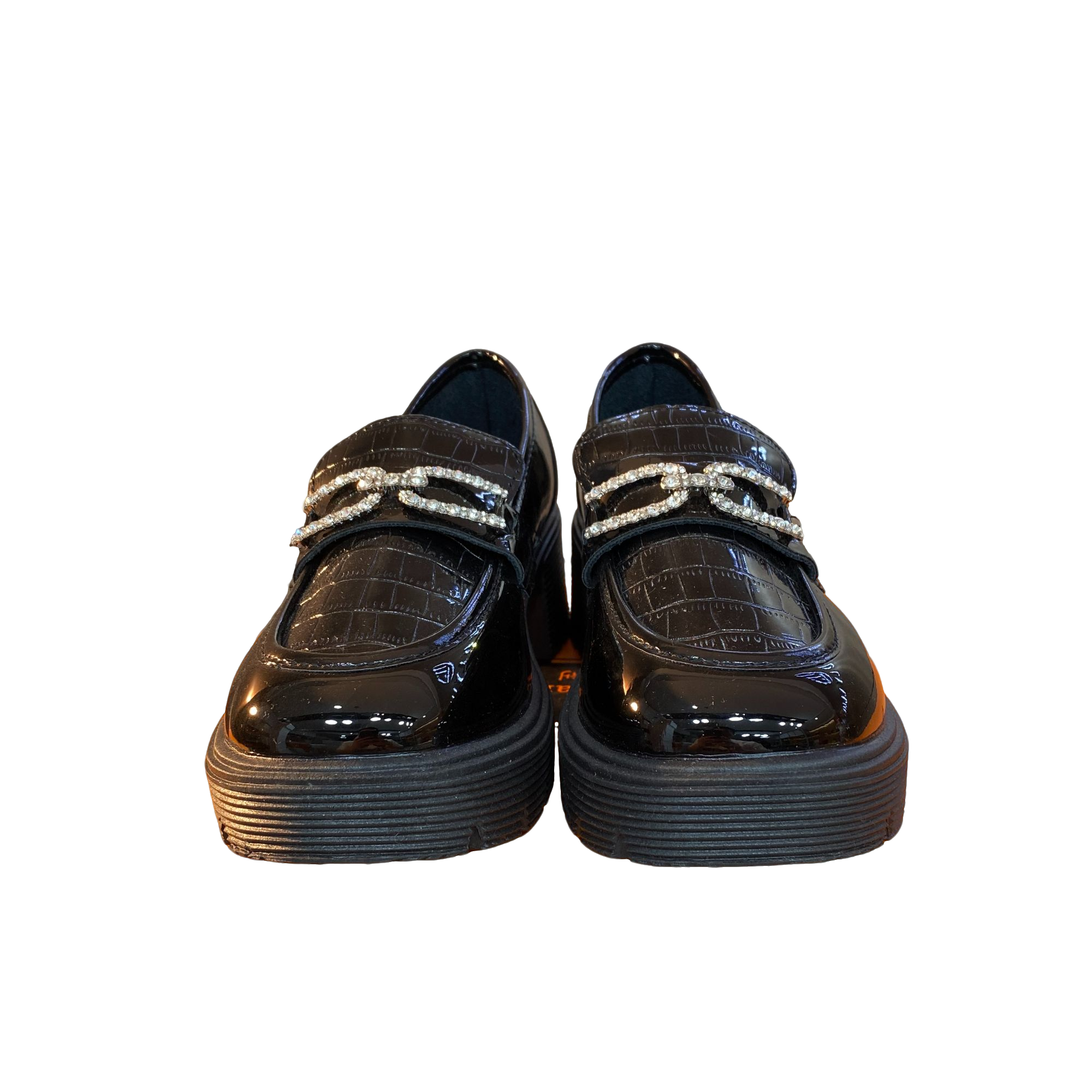 {晓婷专属}漆皮英伦风高跟(6-8cm)乐福鞋休闲鞋子粗跟春季