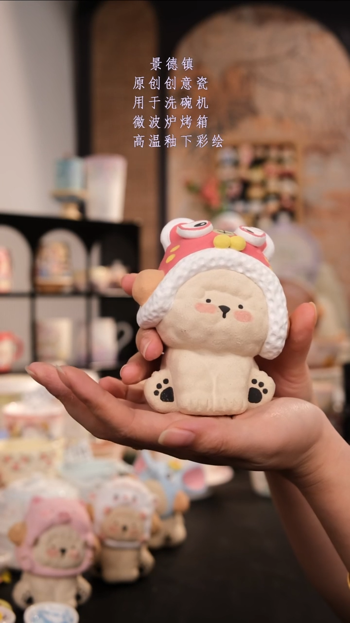 摆件景德镇手工手绘设计师款