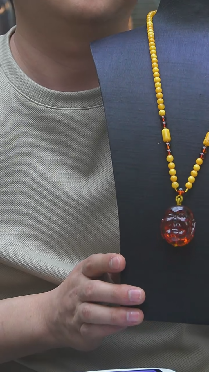 【闪购商品】琥珀裸石未镶嵌血珀DIY项链