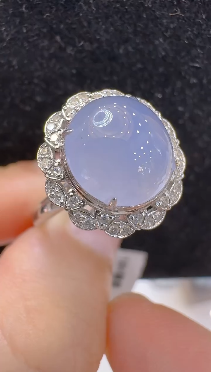 翡翠戒指18K金镶嵌多样性团购发一件