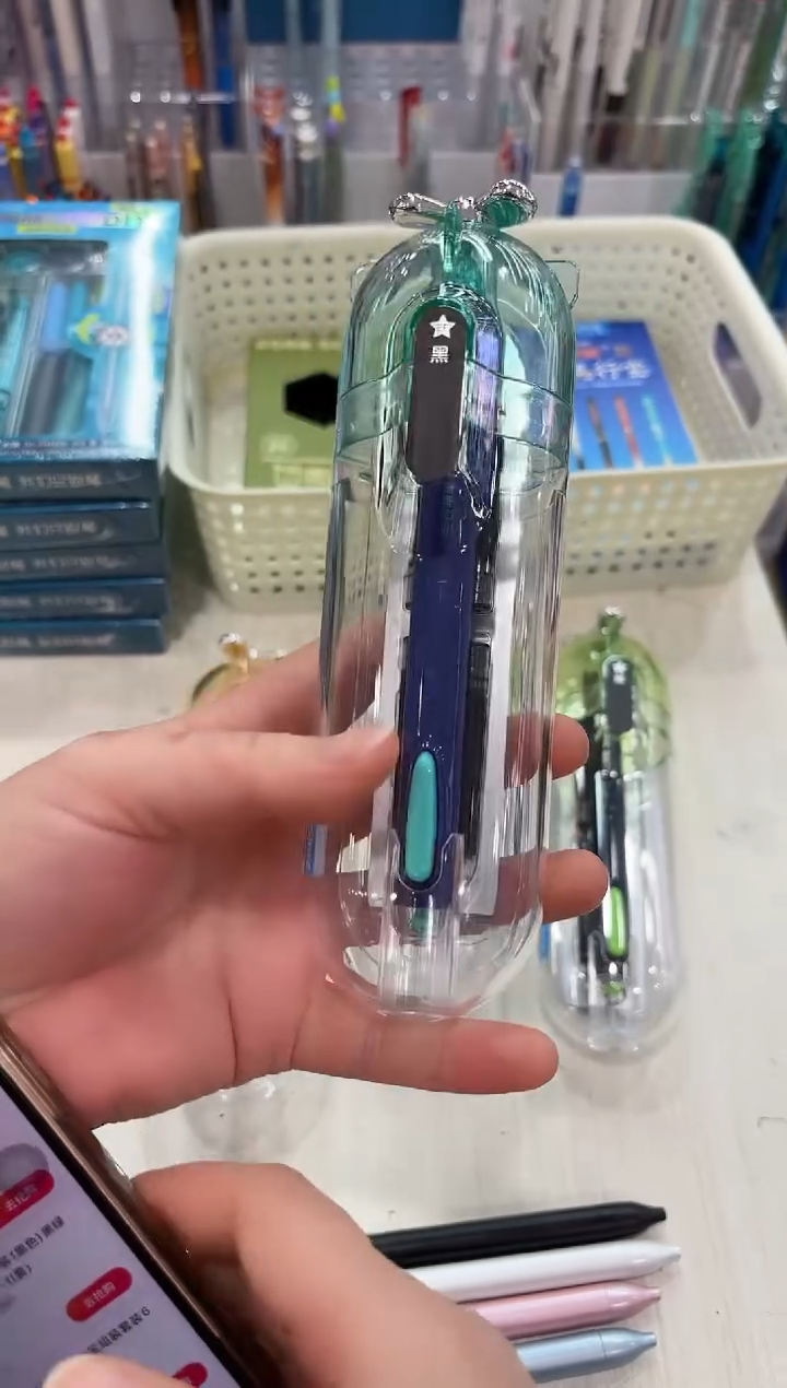 石头DS-7144钢笔套装EF尖(黑色)深蓝杆_带芯1+4--1(套)