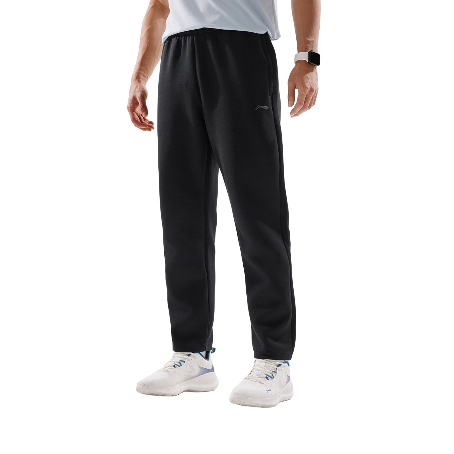 李宁新款春季健身系列男子宽松舒适直筒卫裤AKLV061