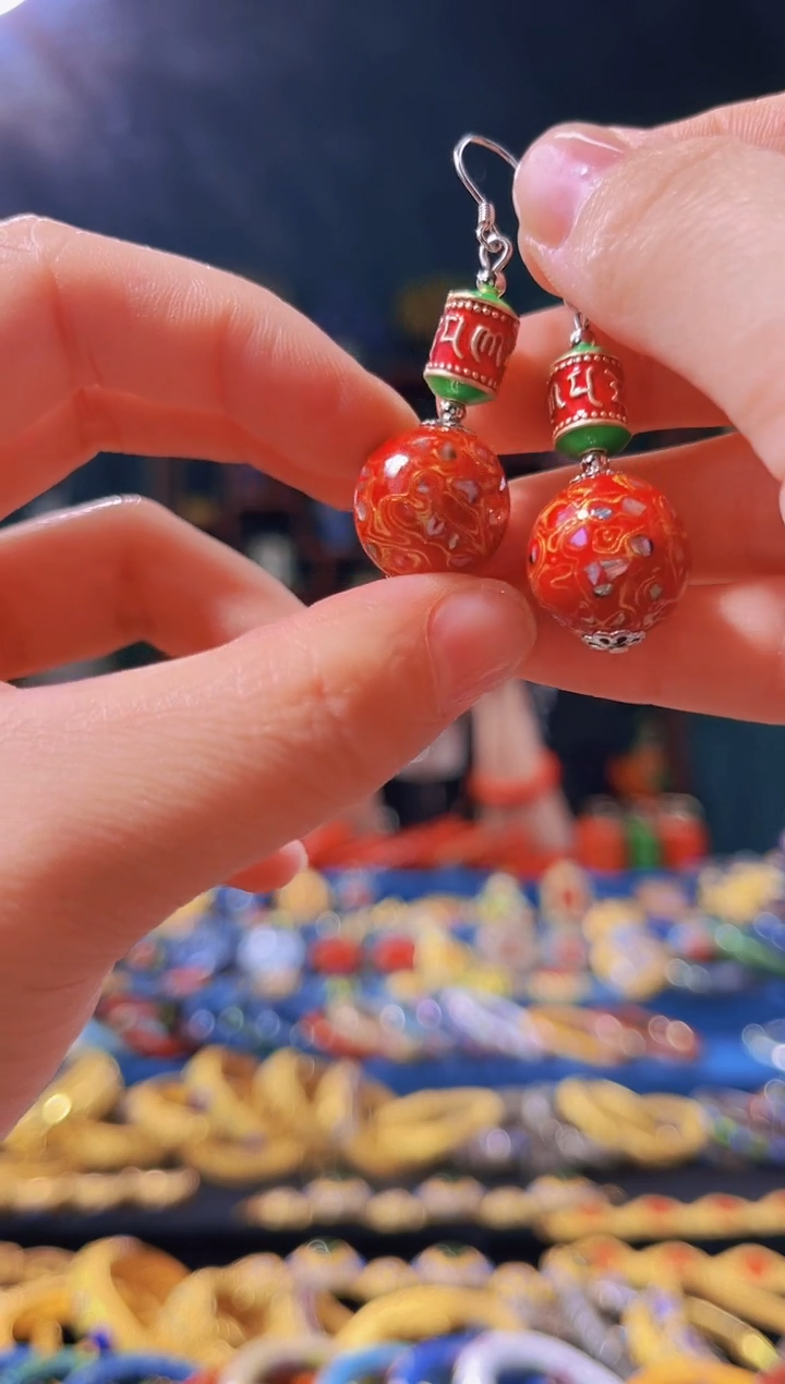 【闪购商品】非遗技艺犀皮漆耳坠