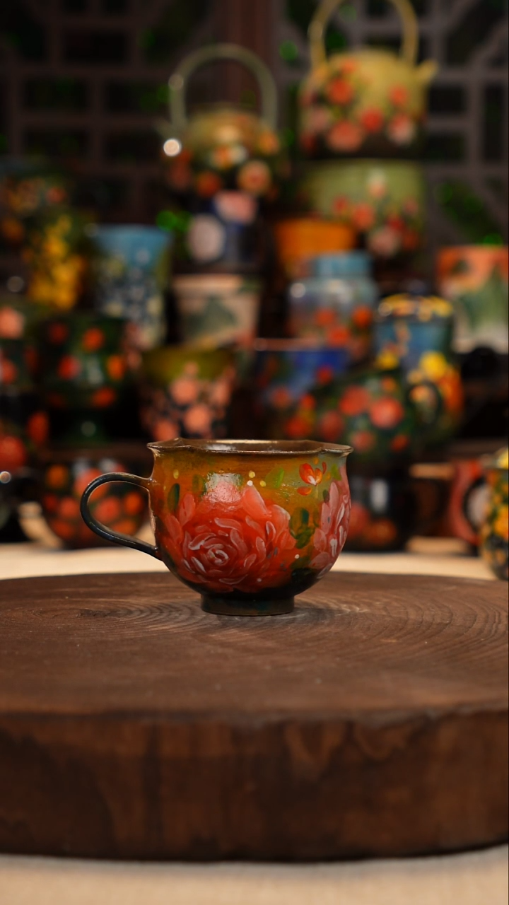 油画   釉下彩  杯子