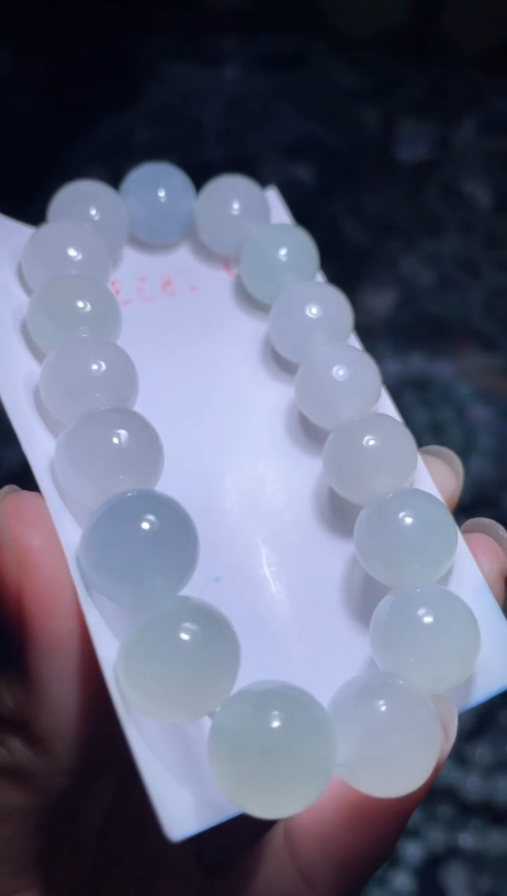 未镶嵌定制翡翠天然缅甸翡翠手串46