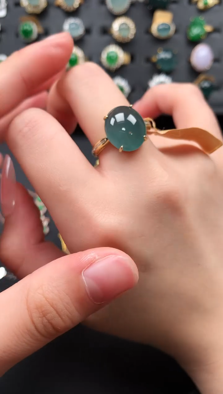 【闪购商品】翡翠戒指银S925镶嵌5613414