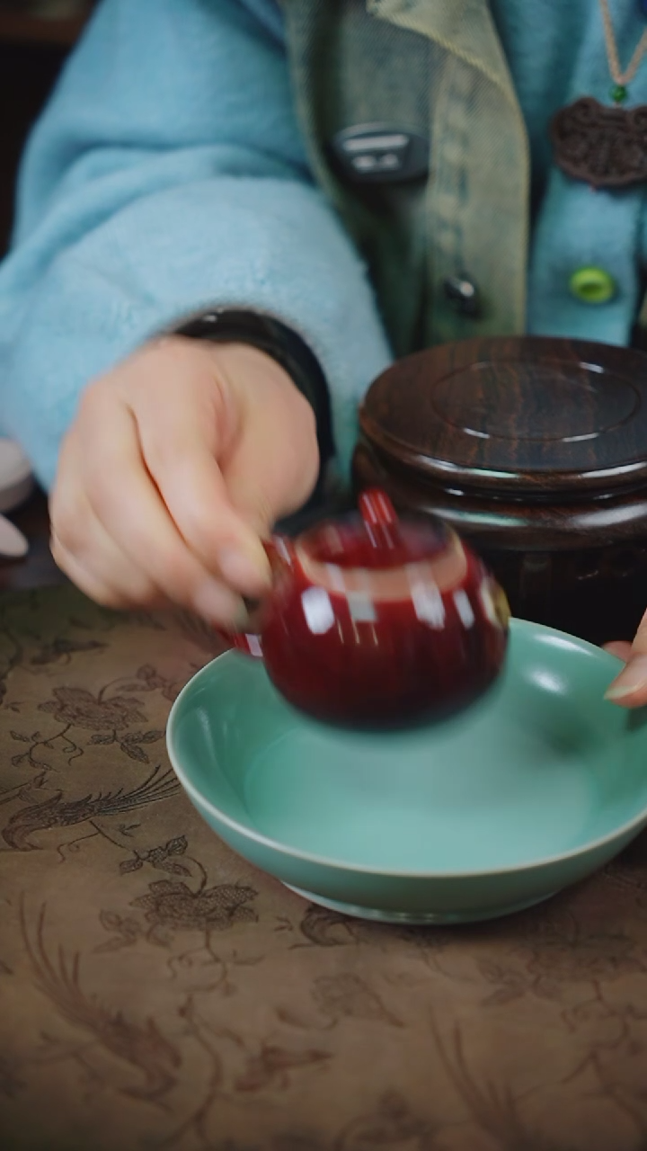 【闪购商品】杯83汝瓷纯手工小园洗（微微不完美）