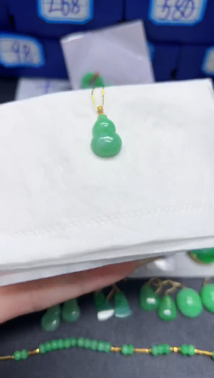 【闪购商品】翡翠颈饰18K金镶嵌Y缅料A货/支持复检/一件