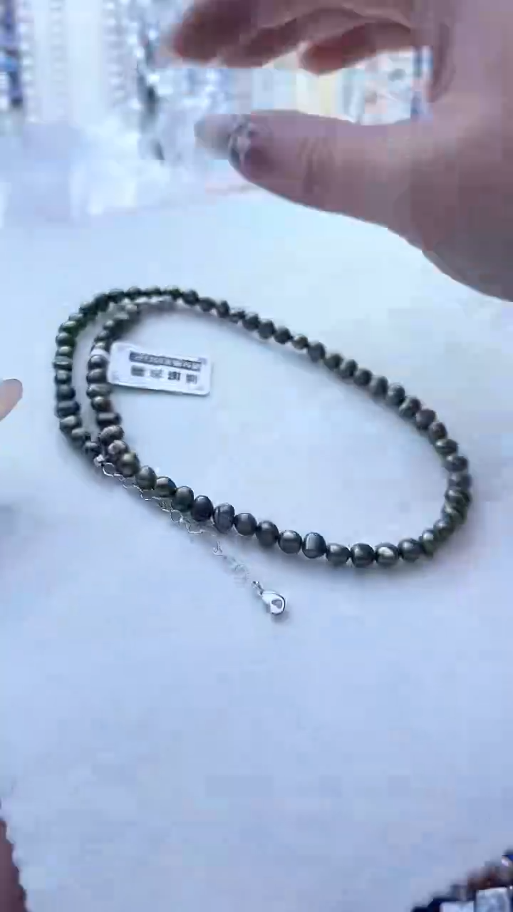 【闪购商品】淡水珍珠项链未镶嵌360