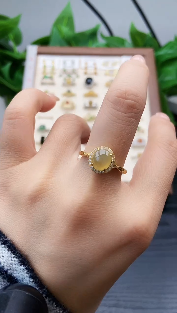 银S925镶嵌戒指翡翠12