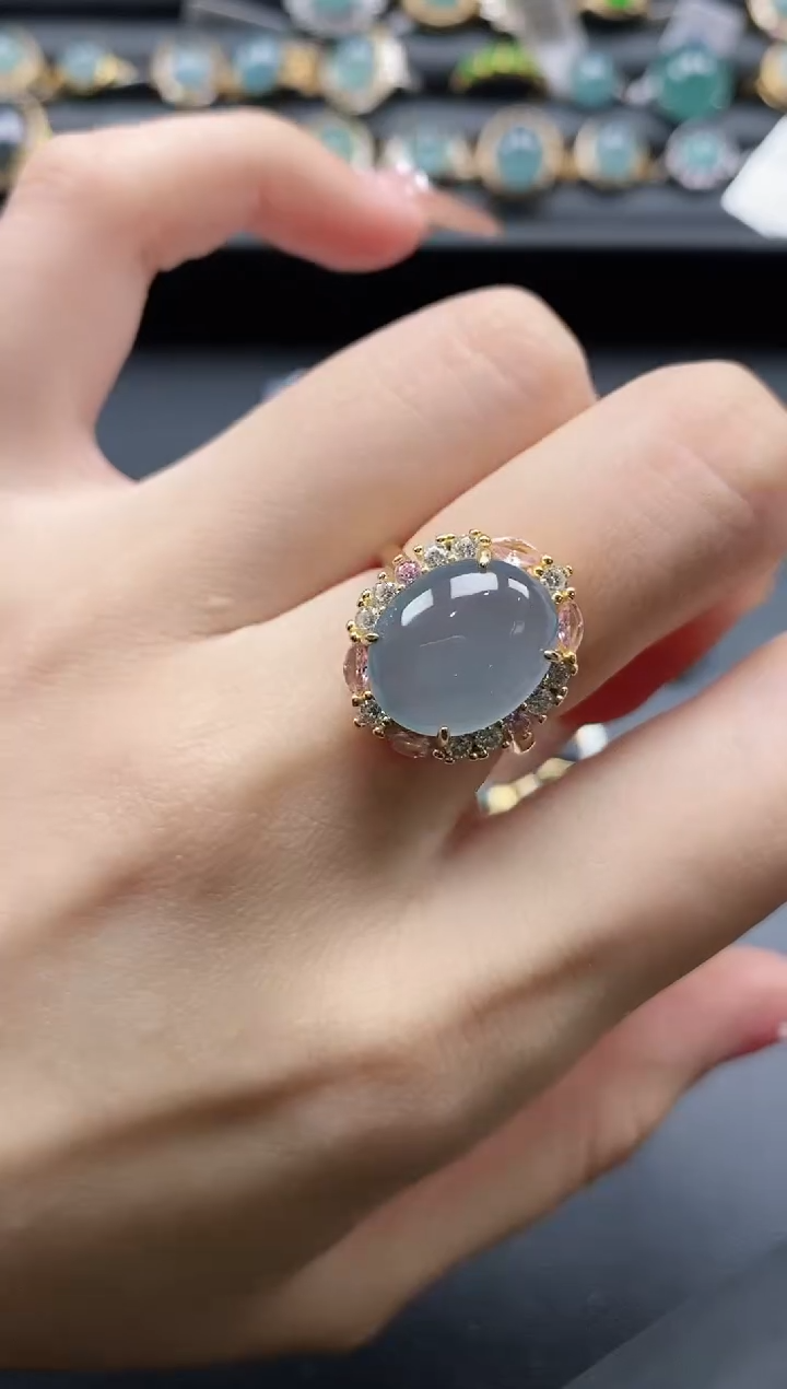 【闪购商品】翡翠戒指银S925镶嵌1111