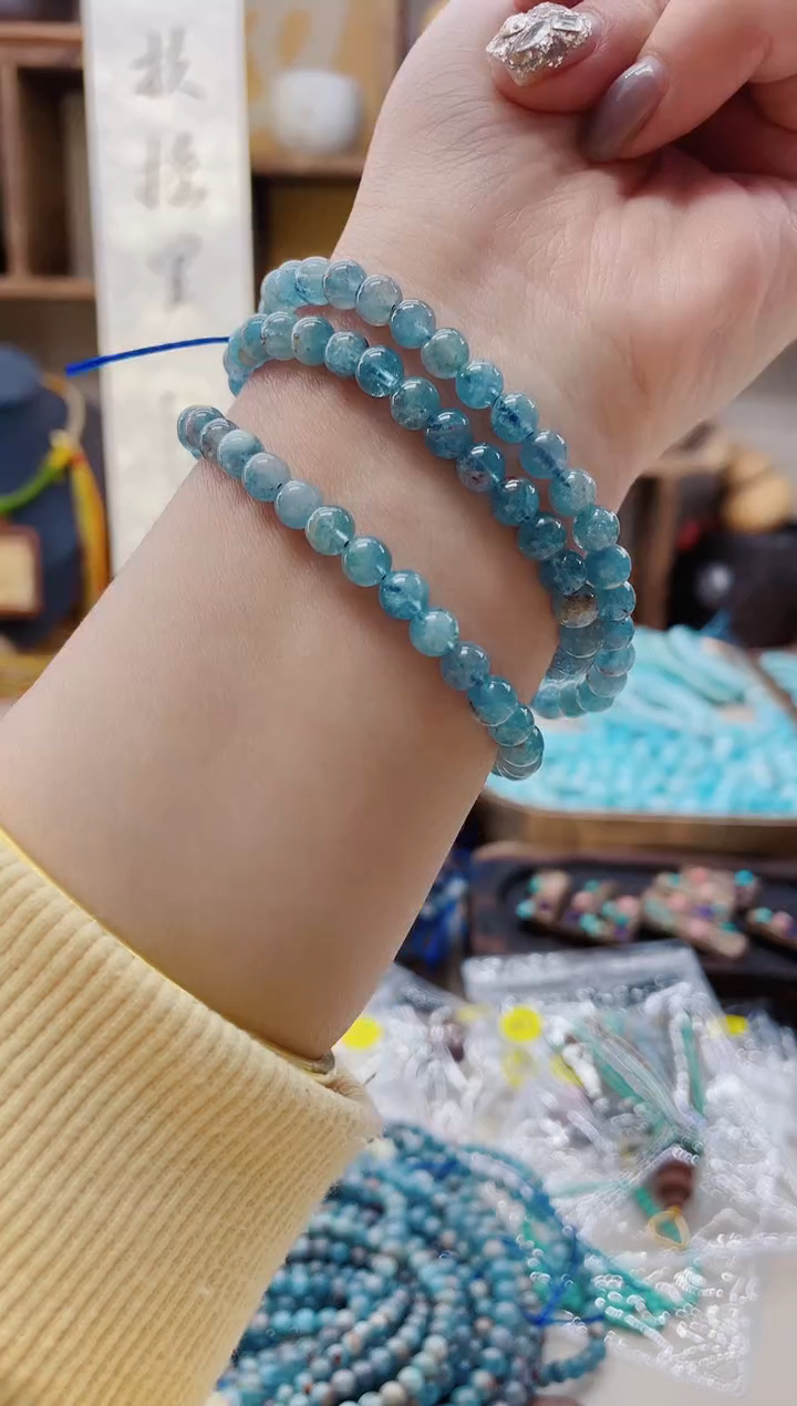 【闪购商品】海蓝宝石手链未镶嵌J178海蓝宝单圈