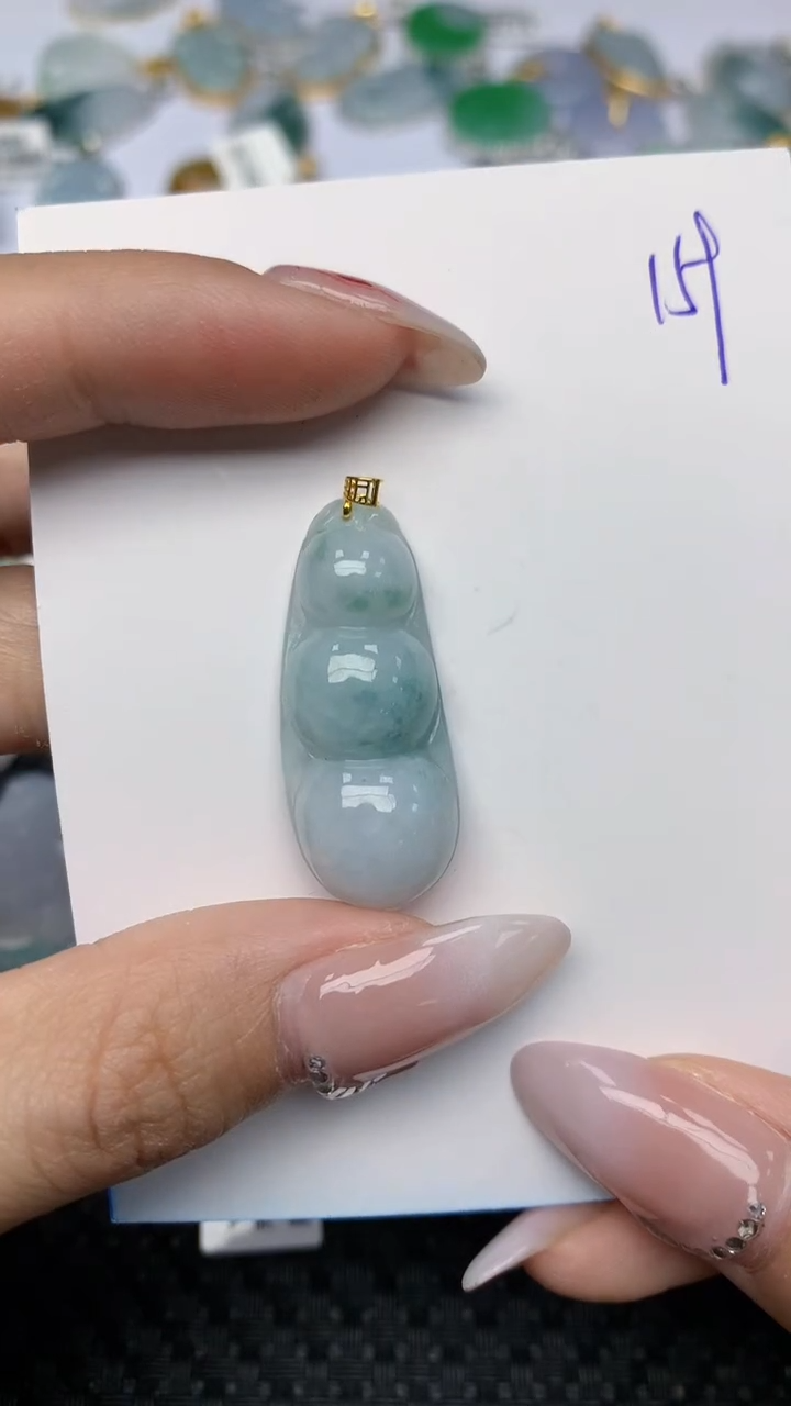 【闪购商品】翡翠颈饰18K金镶嵌 天然翡翠A货，