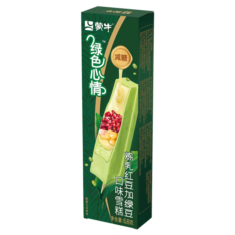 蒙牛绿色心情炼乳红豆加绿豆口味雪糕