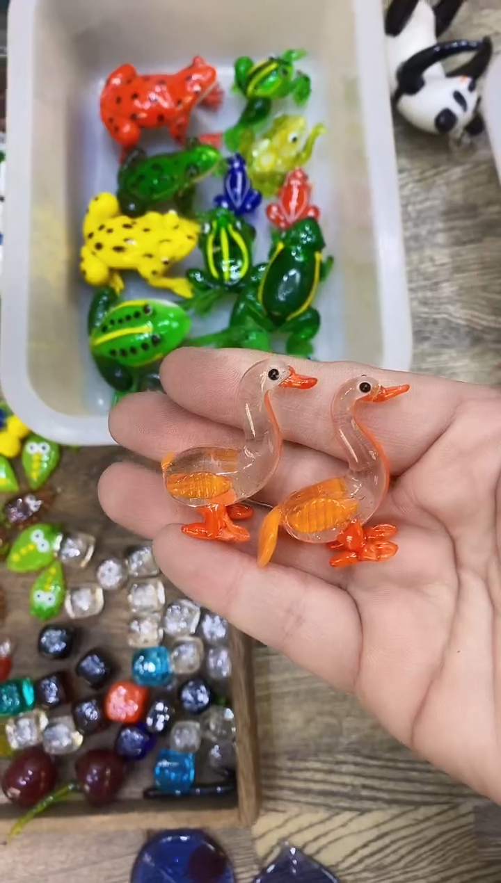 【闪购商品】琉璃手工艺品鸭子一对