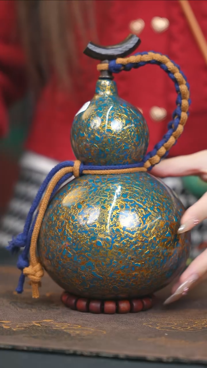 【闪购商品】WF177漆艺酒葫芦不包手串及旋转底座