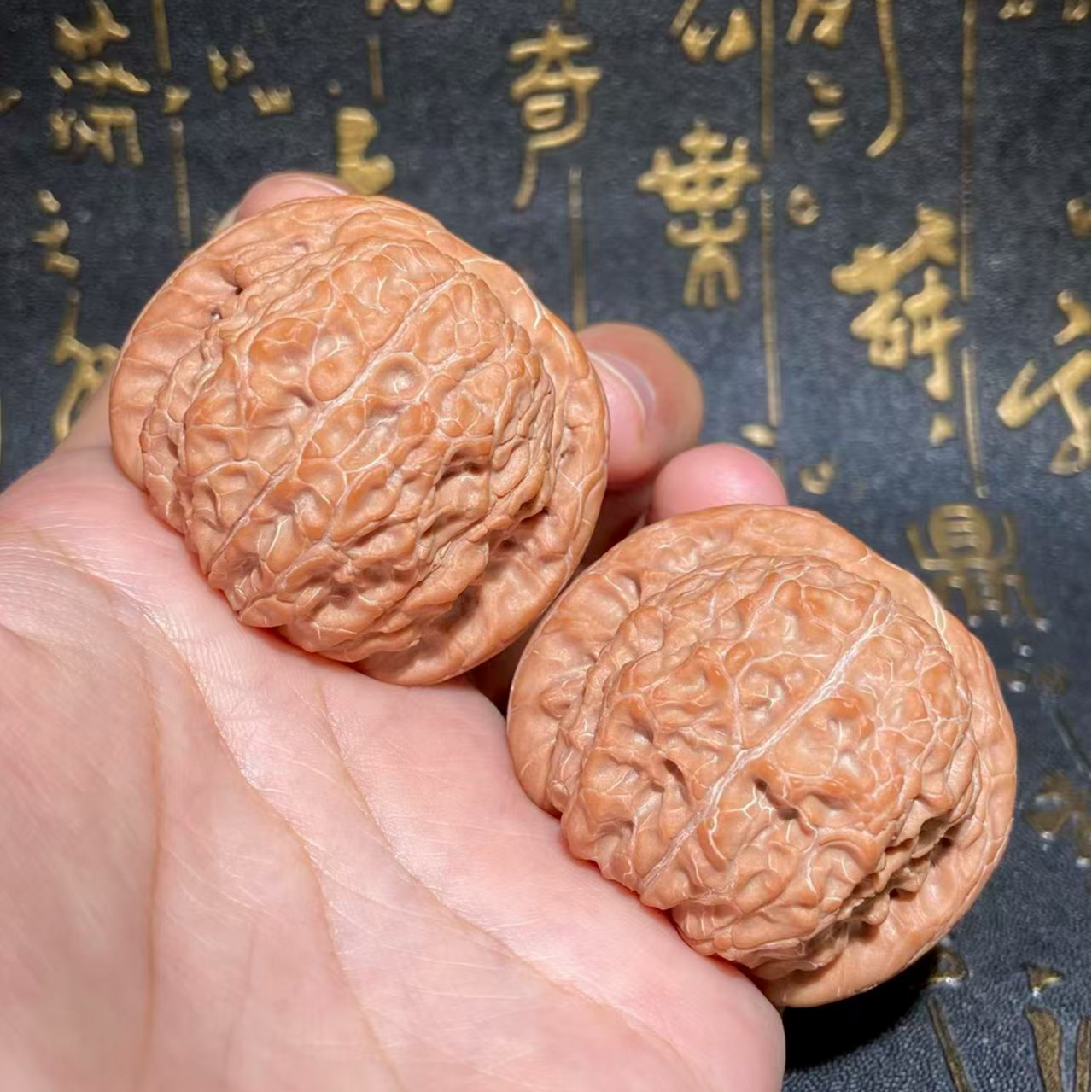文玩核桃把件血麒麟边41肚41高34