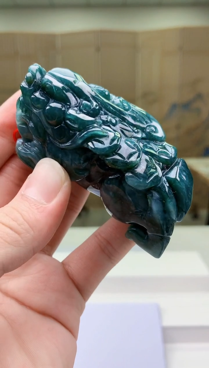 【闪购商品】定制翡翠未镶嵌4812bb-毛货挂件46