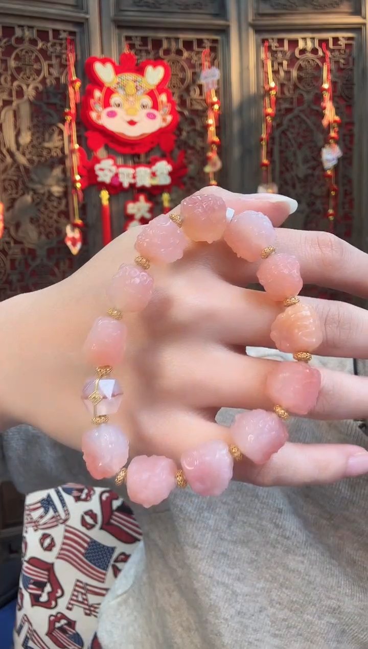 【闪购商品】玛瑙手链18K金镶嵌手串