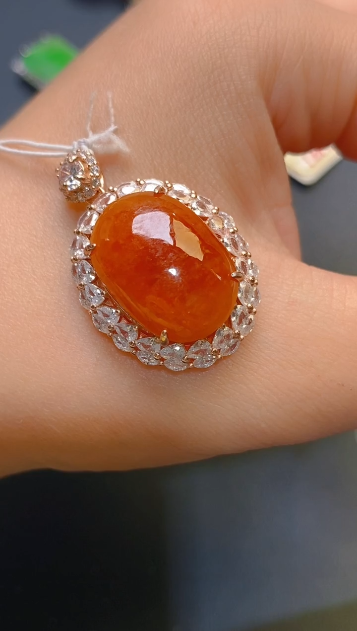 【闪购商品】翡翠耳饰银S925镶嵌天然A货翡翠1