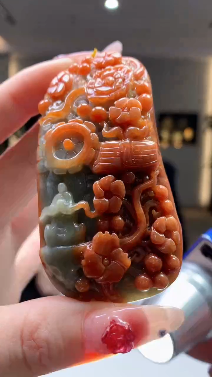 【闪购商品】定制翡翠未镶嵌1083ry-毛货挂件27