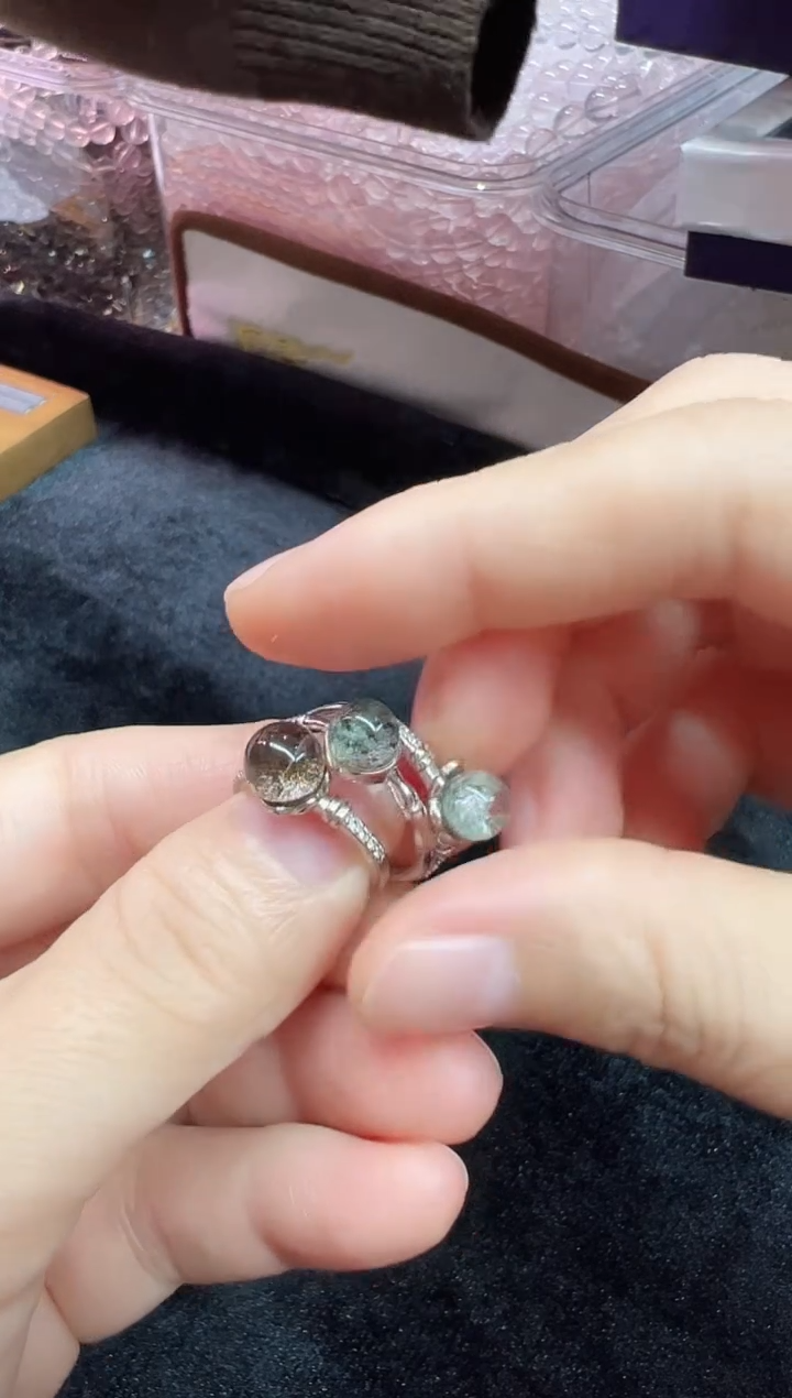 银S925镶嵌戒指水晶1129m031多样性发其一