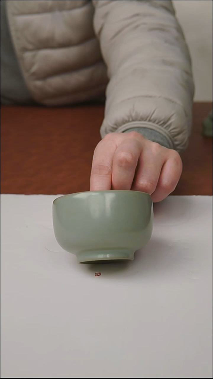 杯子瓷富山严选汝瓷，罗汉杯