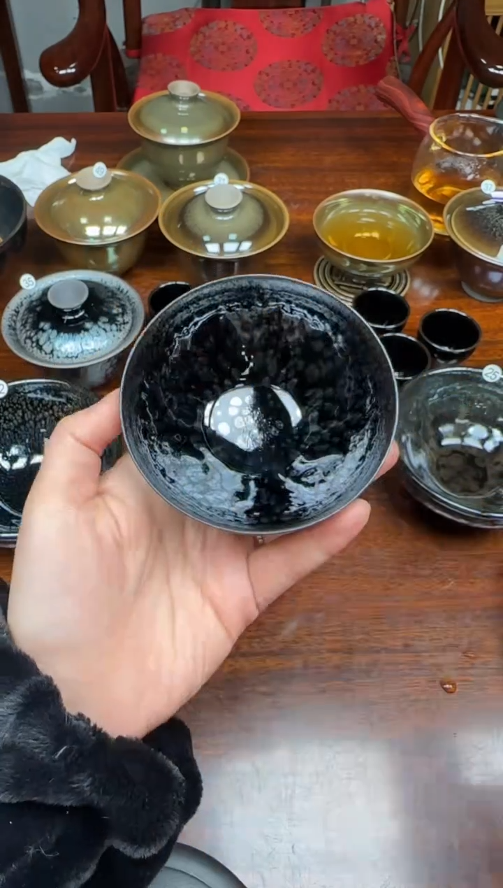 【闪购商品】茶盏55非遗名家罗云和老师刀锋口油滴双面釉