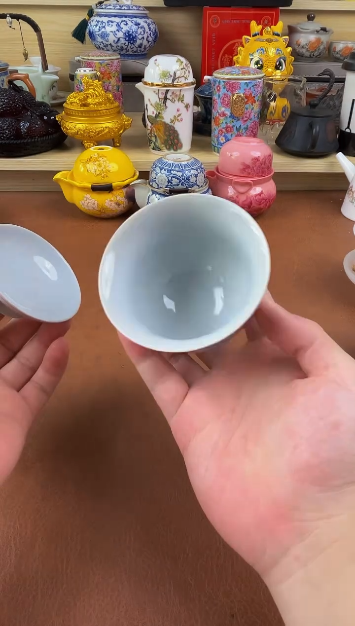 陶瓷茶具摆件旅行套组