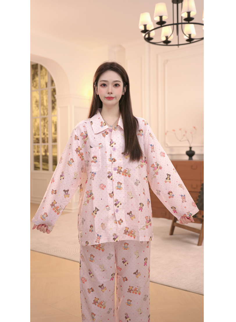 DM【萌熊绮梦】高定设计款纯棉家居服套装