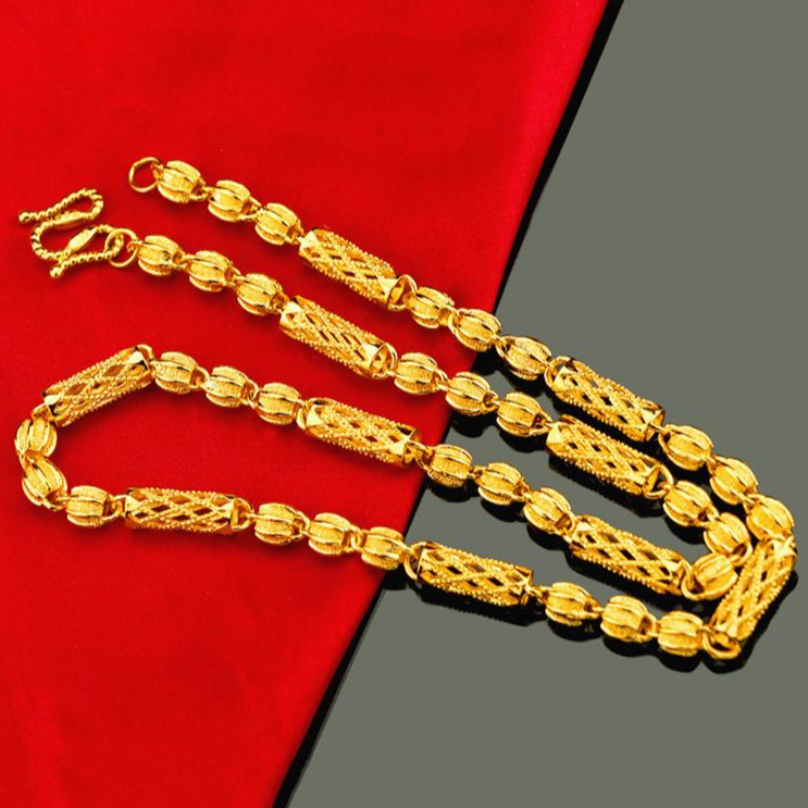 合金项链 竹节镂空休闲风中国风民族风瑞丽风男时尚经典首饰素款