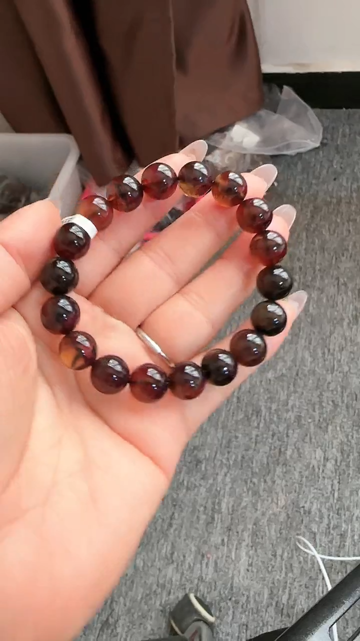 【闪购商品】琥珀手链未镶嵌规格11紫杉醇手串#73