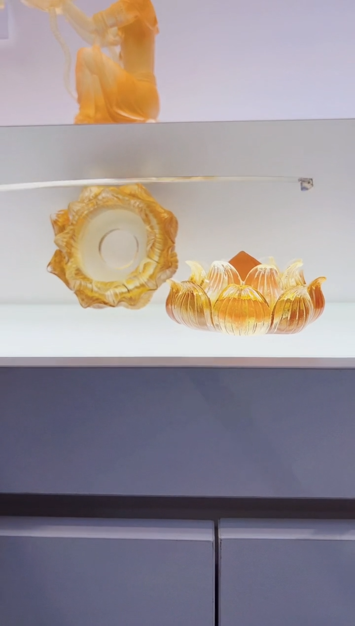 【闪购商品】泥塑古法琉璃烛台一对摆件