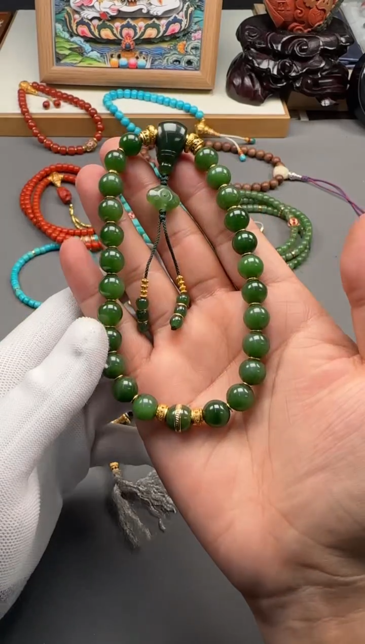 【闪购商品】绿松石手串手串18K金镶嵌手串手串