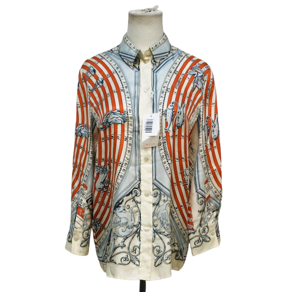 妃鱼/爱马仕/桑蚕丝/衬衫/95新/z零二零三