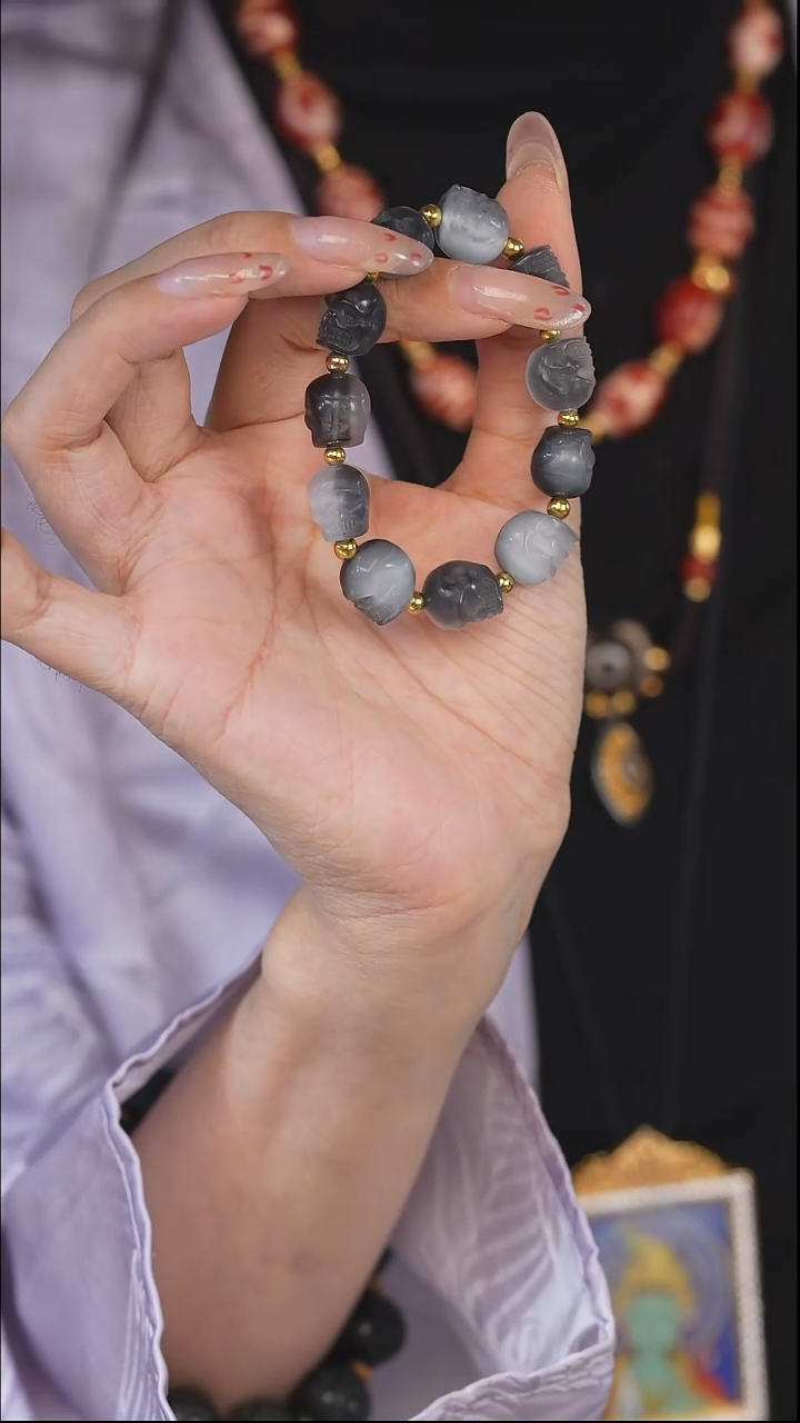 非金属珐琅Q388-阿呆多宝手串多样性发一