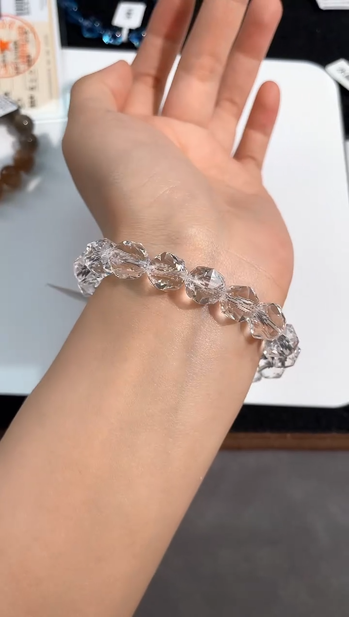 【闪购商品】水晶手链未镶嵌73号六芒星款白水单圈