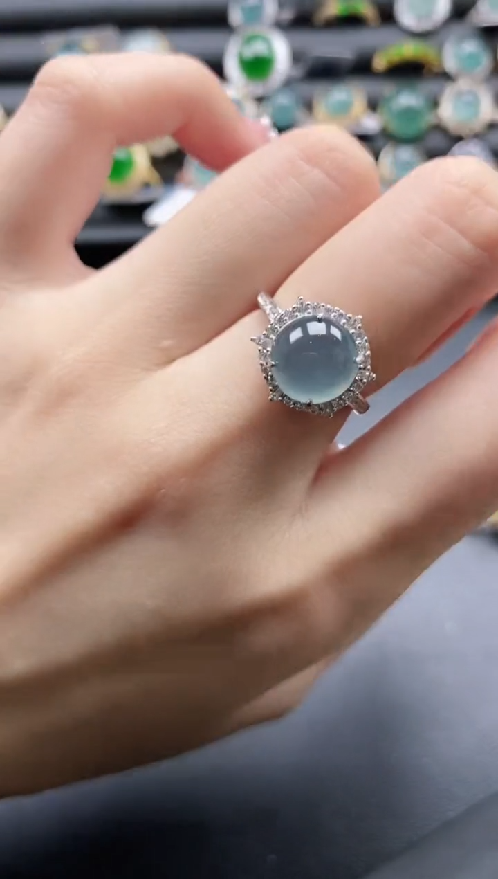 【闪购商品】翡翠戒指银S925镶嵌1111