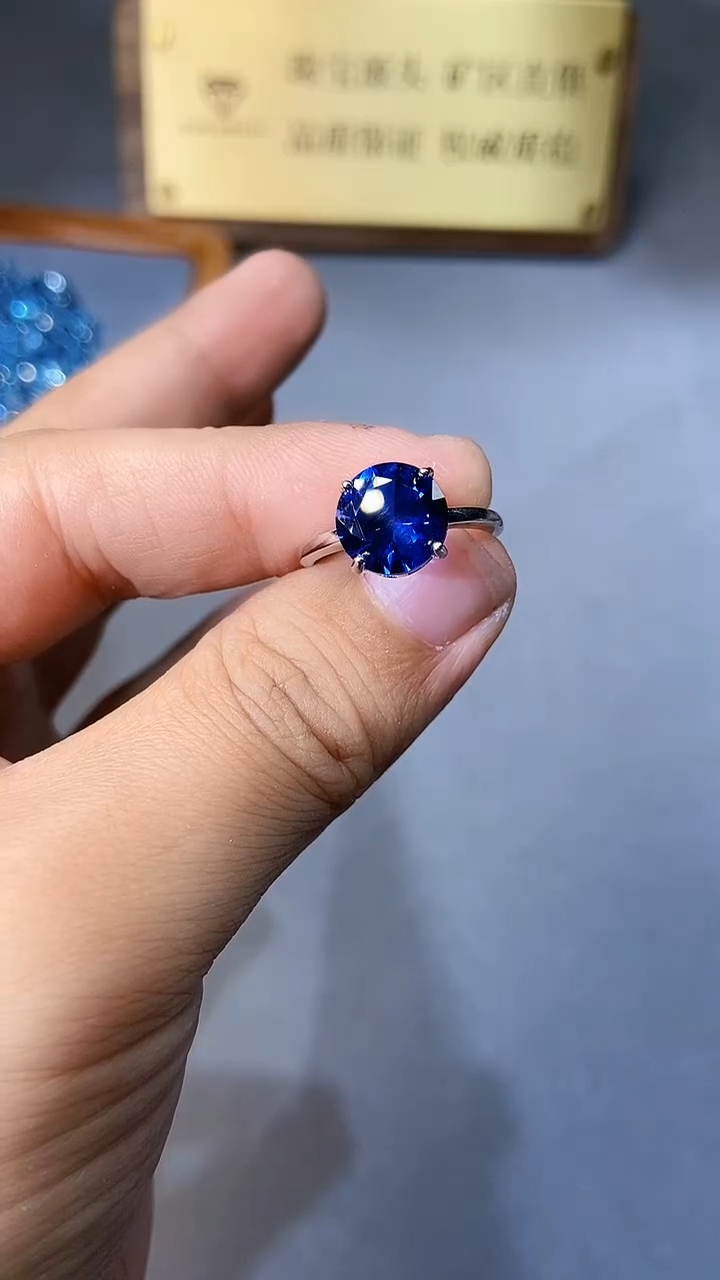 【闪购商品】蓝宝石戒指银S925镶嵌354