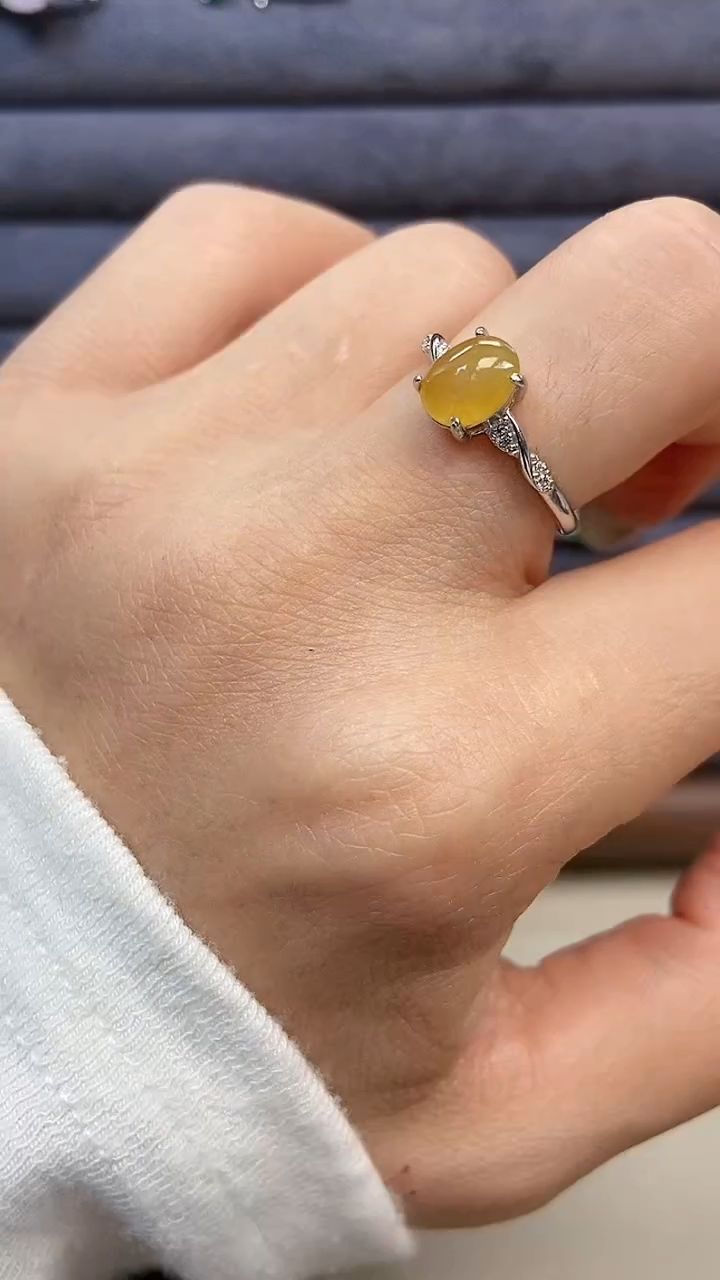 银S925镶嵌戒指翡翠4727