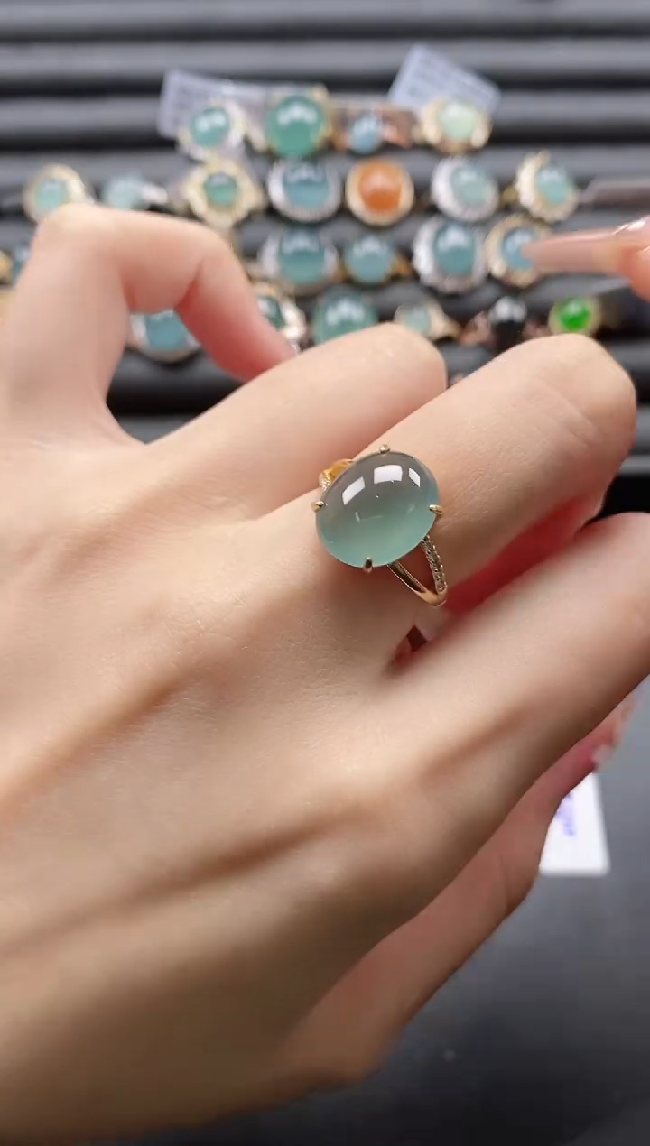 【闪购商品】翡翠戒指银S925镶嵌1111