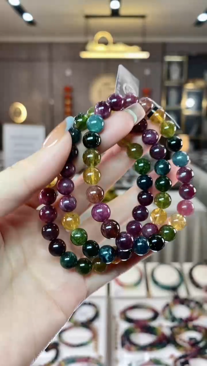 【闪购商品】碧玺单圈手串8mm+未镶嵌一物一证dan